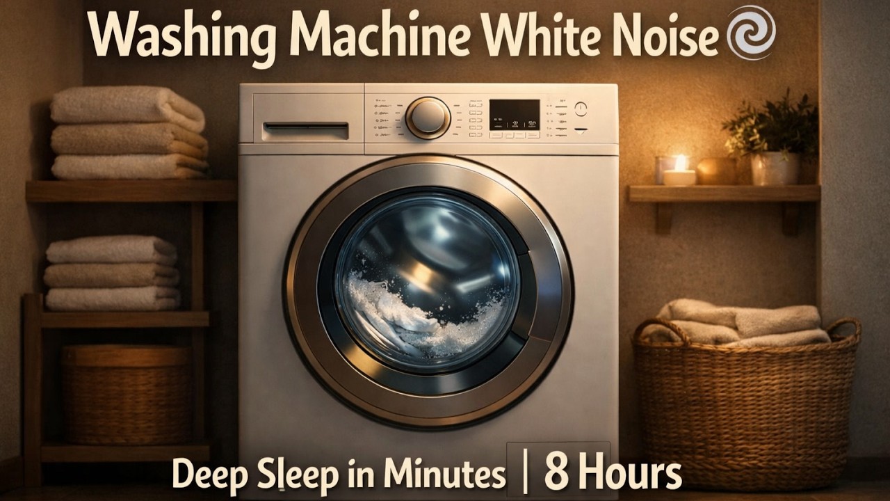 Washing Machine White Noise 🌀  Deep Sleep in Minutes  8 Hours