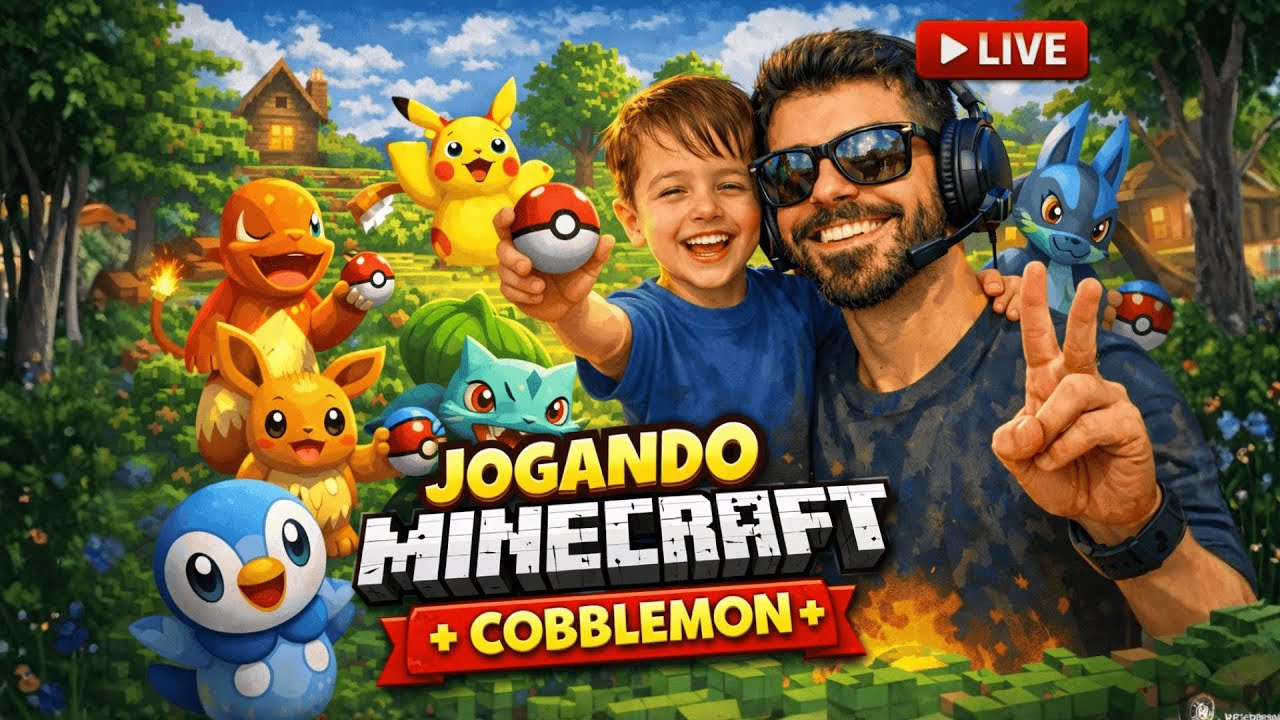 MINECRAFT COBBLEMON: Primeiras Capturas e Exploração no Mundo Pokémon (Parte 2)