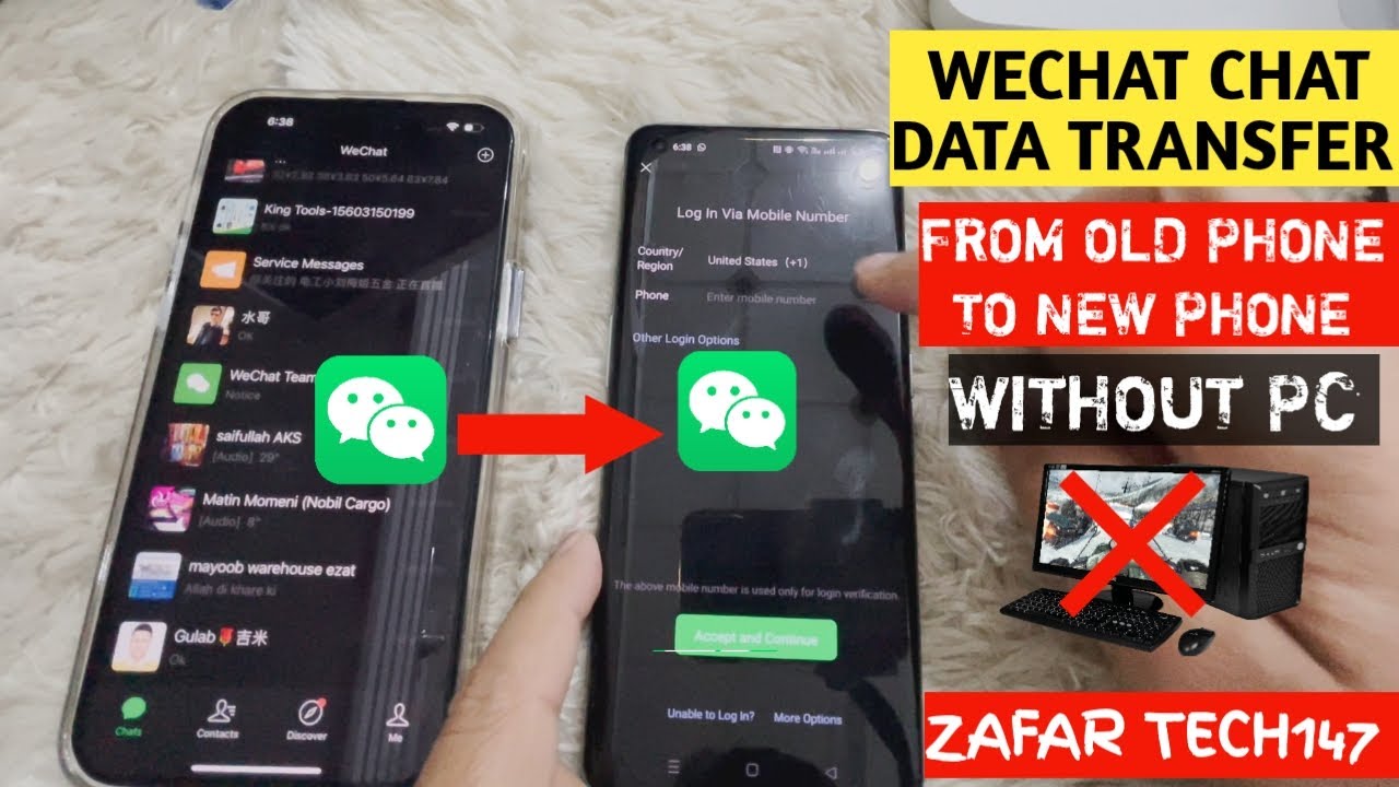HOW TO TRANSFER WECHAT DATA FROM OLD PHONE TO NEW PHONE WITHOUT PC | IPHONE WECHAT DATA TO ANDROID