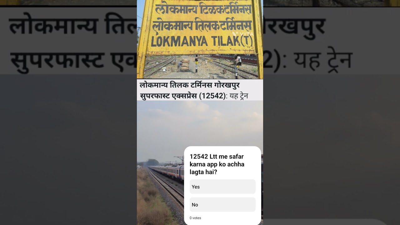 12542 Ltt Lokmanya Tilak to gorkhapur #train #yatrijan