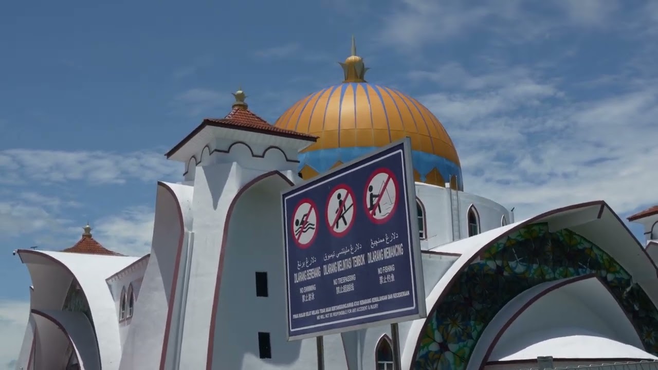4K Video of Melaka Malaysia Mosque - Beautiful Azaan #peaceful #4k #ultrahd