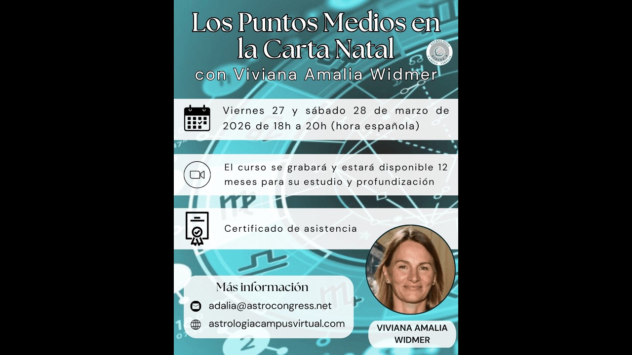 Presentaci&oacute;n: Los PUNTOS MEDIOS en la Carta Natal, con Viviana Amalia Widmer
