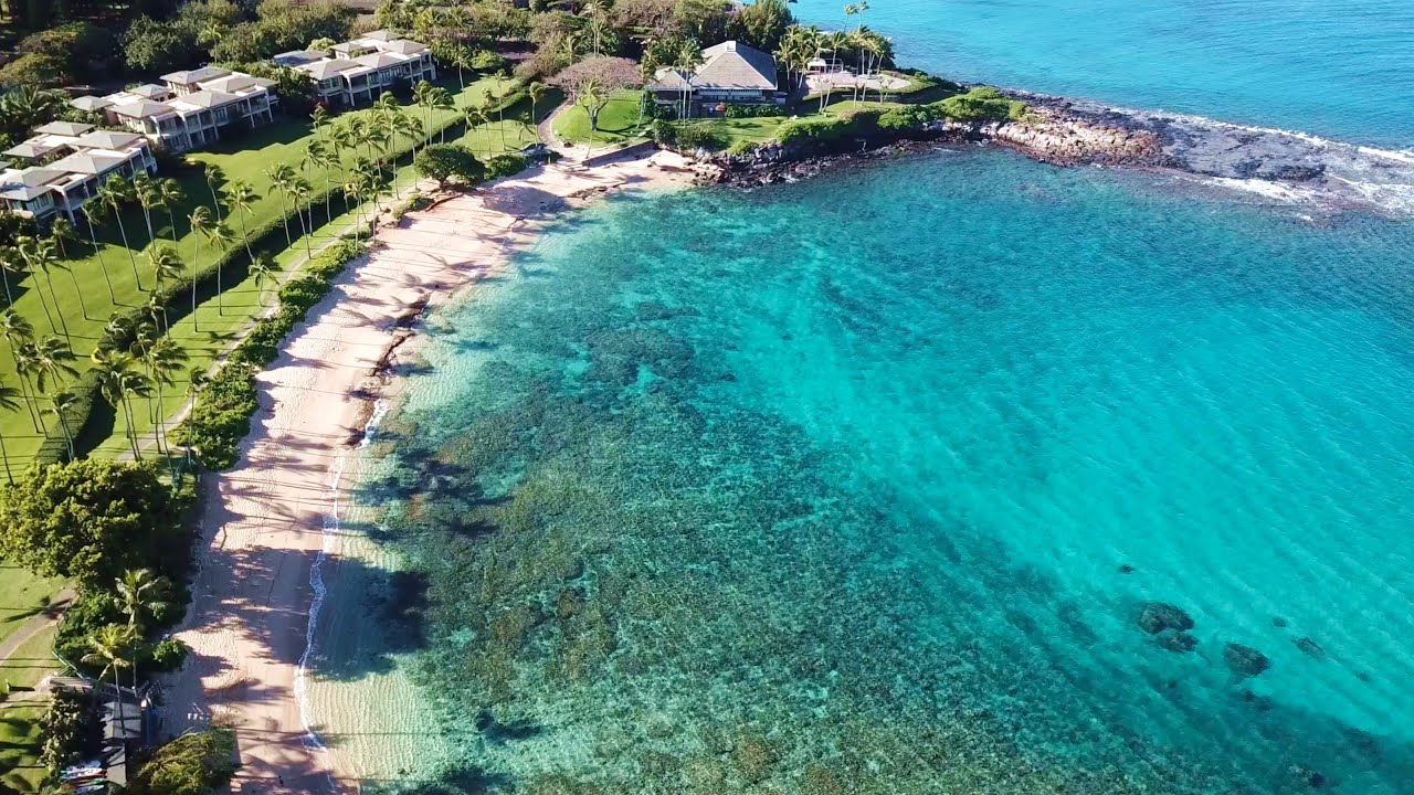 4K Drone: Kapalua Bay Beach - Maui, Hawaii - April 1, 2020