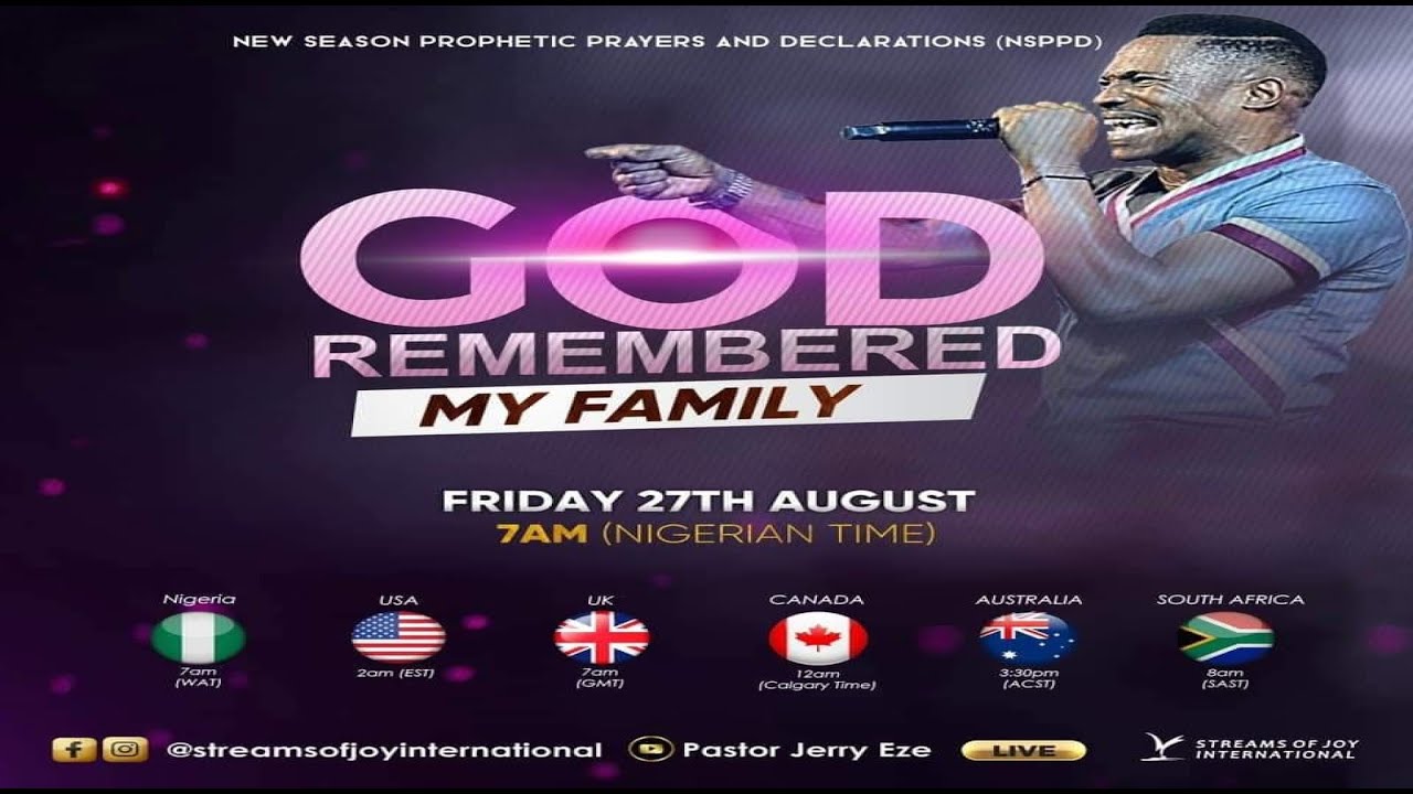 GOD REMEMBERED MY FAMILY | NSPPD - 27th August 2021