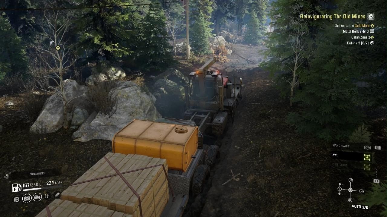 SnowRunner NG+ Yukon - Reinvigorating the Old Mines stage 1 (6 Rolls, 2 Cabins) Pacific P12