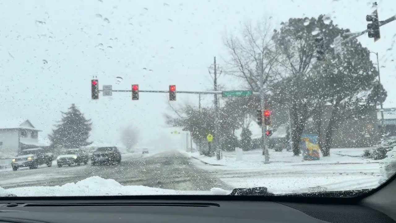 Día de nieve hacia el súper 1