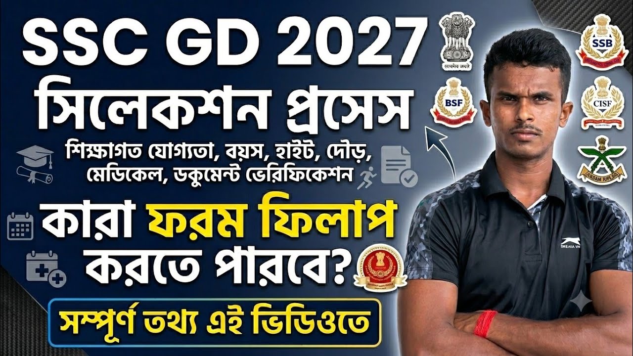 SSC GD 2027 Selection Process Education Qualification, Age, Height, Running... A to z update