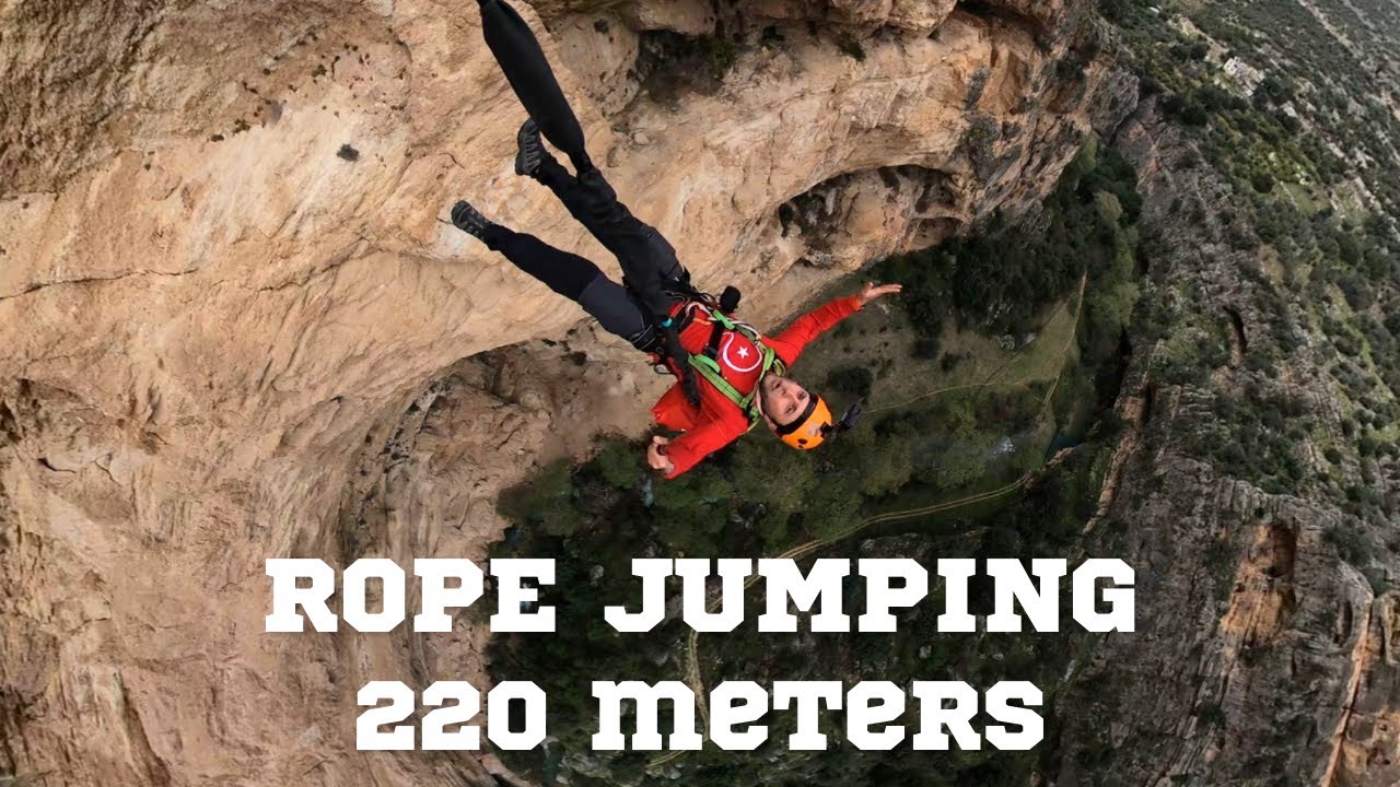 Rope Jumping in Turkey 220 METERS - (RJTurkey Team) Kayacı Vadisi, Mersin, Erdemli