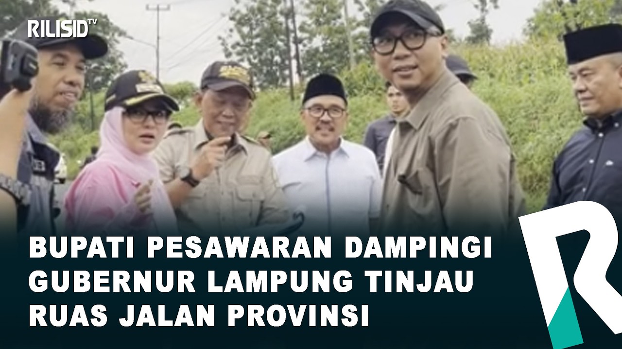 Bupati Pesawaran Dampingi Gubernur Lampung Tinjau Ruas Jalan Provinsi