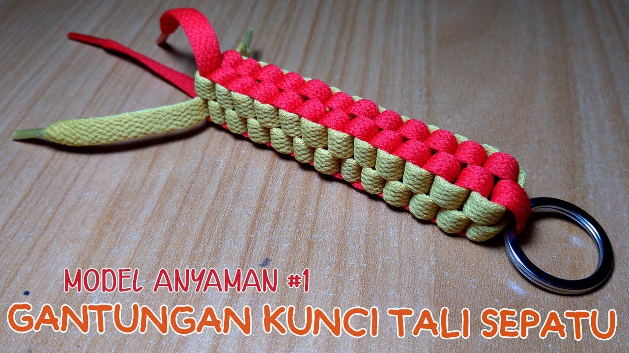 Cara Membuat Gantungan Kunci dari Tali Sepatu Model 1 | Kerajinan Tali | Rbrain Project
