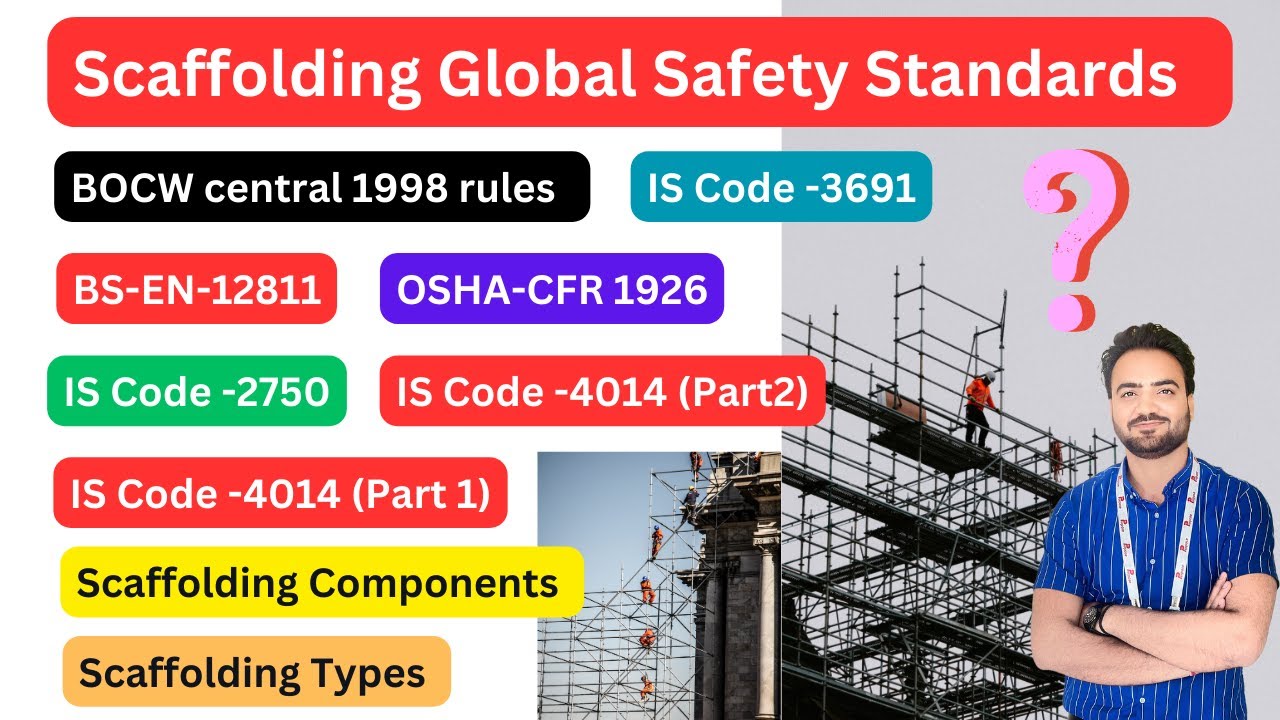 SCAFFOLDING GLOBAL SAFETY REQUIREMENTS |Scaffolding Components | Types of Scaffolding | Legislations