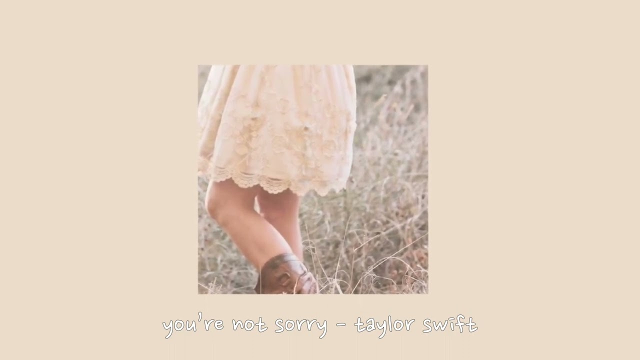 you’re not sorry - taylor swift {sped up}
