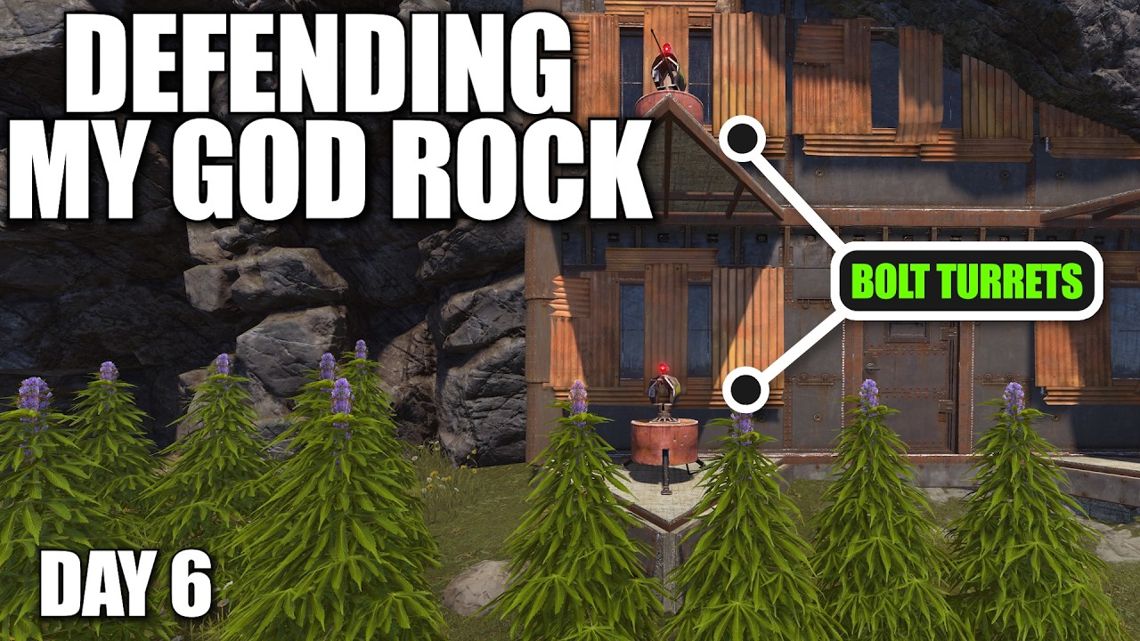 Solo Raid Defending My OP God Rock Against a Clan in Rust...