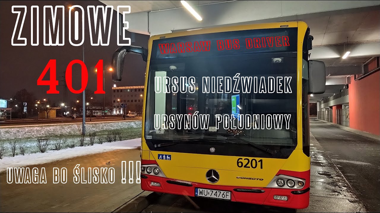 CABVIEW LINIA 401 URSUS NIEDŹWIADEK - URSYNÓW PŁD. MZA WARSZAWA