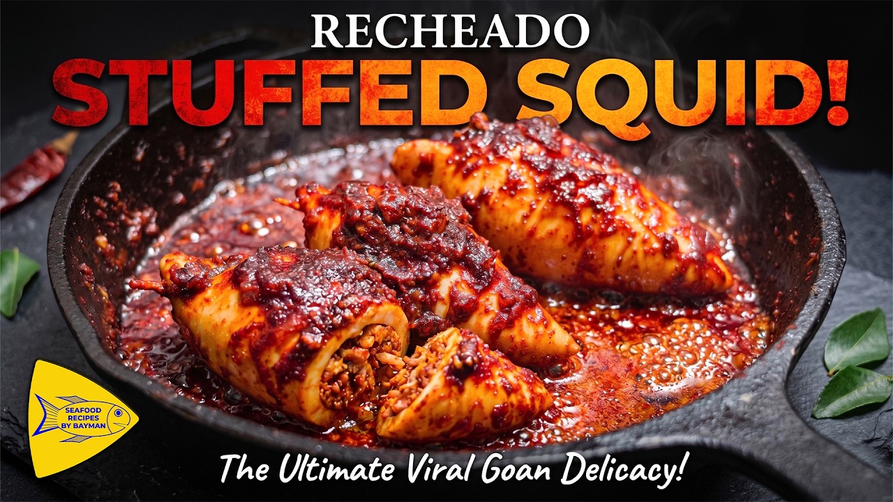 Goan Stuffed Squid | Goan Recheado Masala | Stuffed Calamari Recipe @seafoodrecipesbybayman