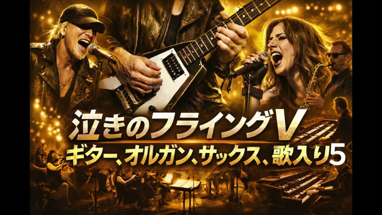 泣きのフライングVギター103分メドレー｜Flying V Crying Guitar Medley【MSG Style / Guitar Instrumental】