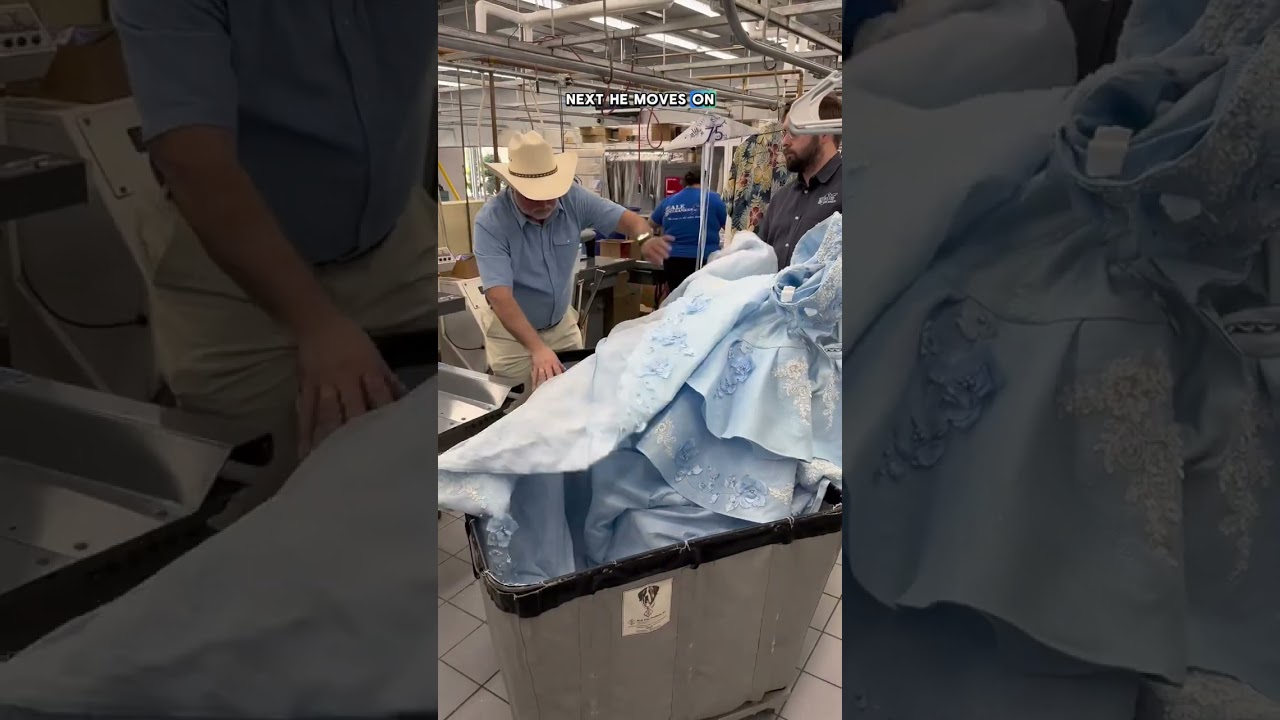 The Full Process of Restoring and Preserving the Most AMAZING Quinceañera Dress! #quinceañera #stain
