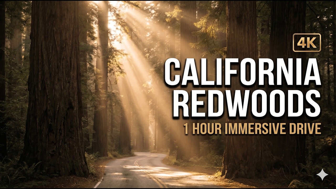Avenue of the Giants: 1-Hour Scenic Drive Through California’s Ancient Redwoods set to Curated Music
