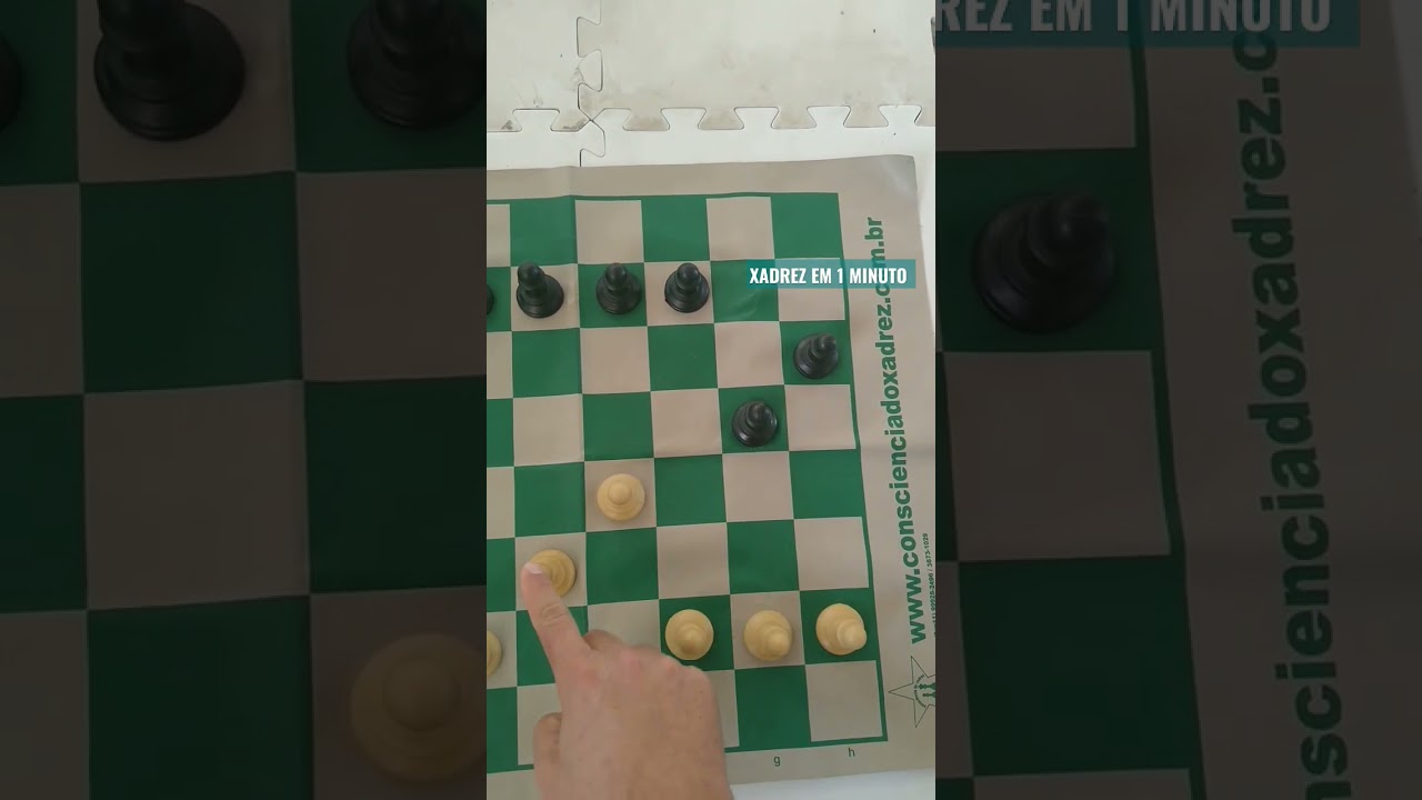 Movimento e captura dos pe&otilde;es - xadrez em 1 minuto
