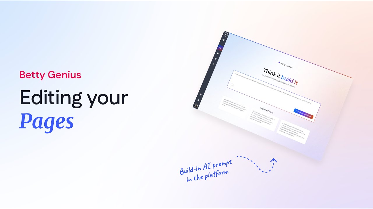 Editing your pages - Betty Genius
