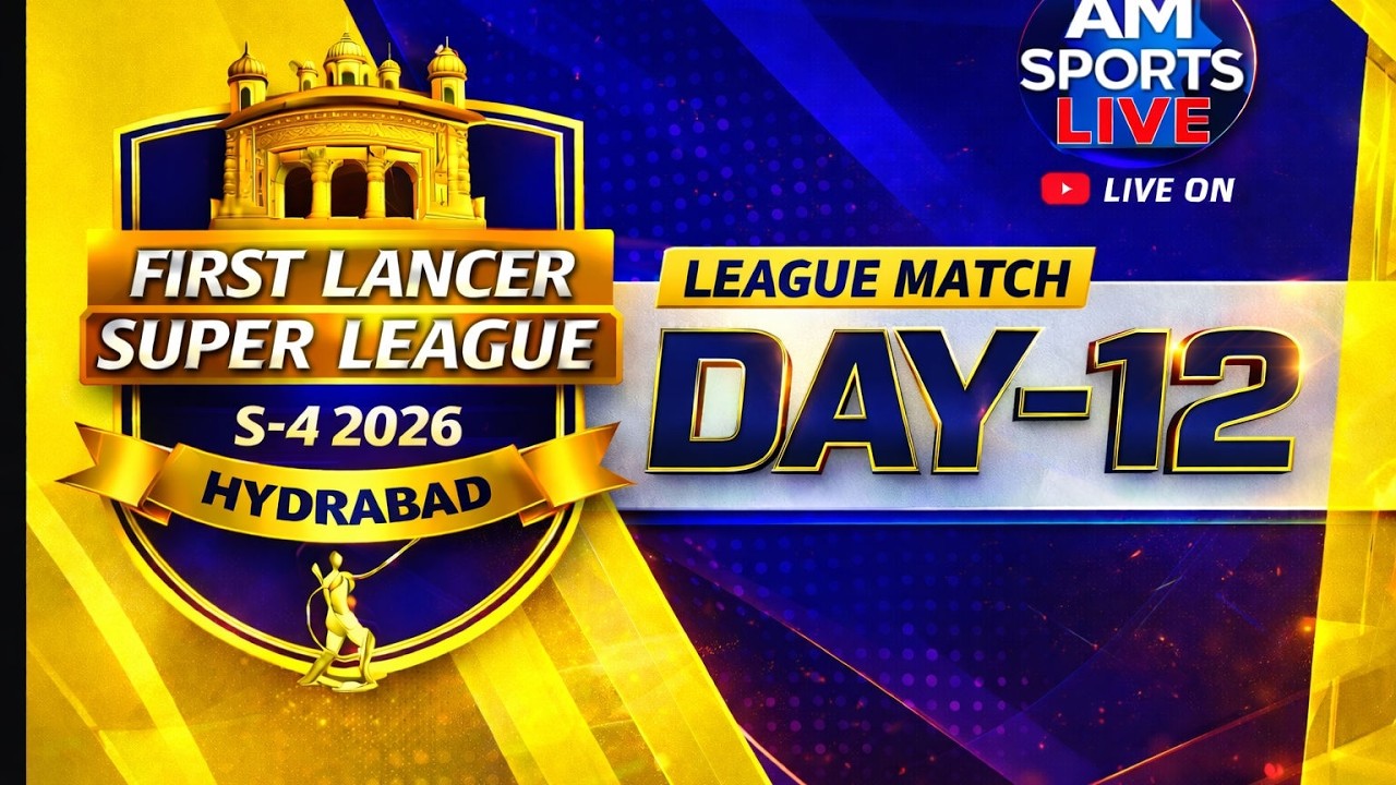 🛑: LIVE NOW 🛑:🏆 LEAGUE MATCH DAY 12:  FIRST LANCER SUPER LEAGUE S-4 || HAYDRABAD