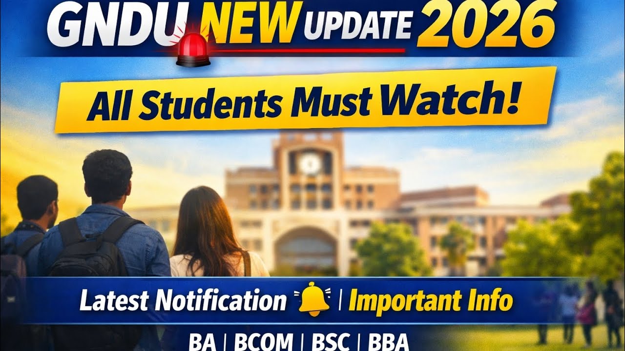 GNDU LATEST UPDATE | GNDU NEW 💯💥 UPDATE 2026 || ALL SEMESTER STUDENTS MUST WATCH #gndulatestupdat...
