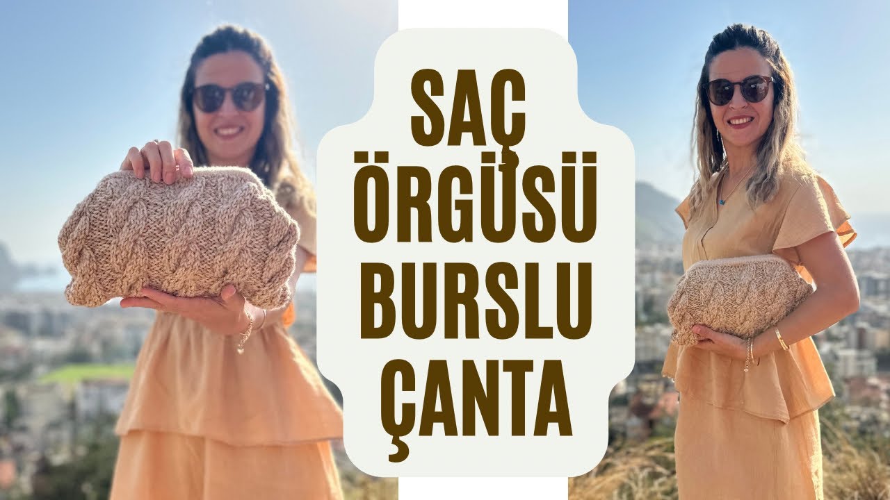 SAÇ ÖRGÜSÜ BURSLU ÇANTA YAPIYORUZ 🧶 #crochetbag