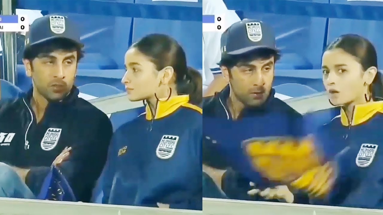 Alia Bhatt & Ranbir Kapoor Watching FootBall Match At The Stadium | Ranbir Kapoor & Alia Bhatt