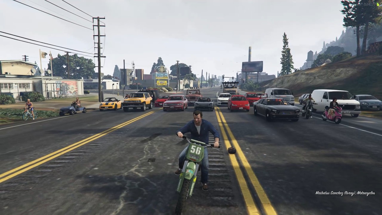 Bláznívá Jízda po Dálnici | GTA 5 | Michael De Santa | Dálnice | Los Santos | Motorka Sanchez