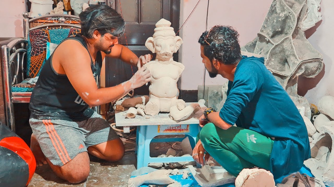 Making Of Paper Ganesha Idol | Ganesh Murti Making At Home 2019 | Mumbai Ganesh Utsav 2019