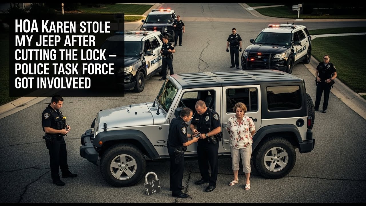 HOA Karen Stole My Jeep After Cutting the Lock — Police Task Force Got Involved#viral #hoa #movie