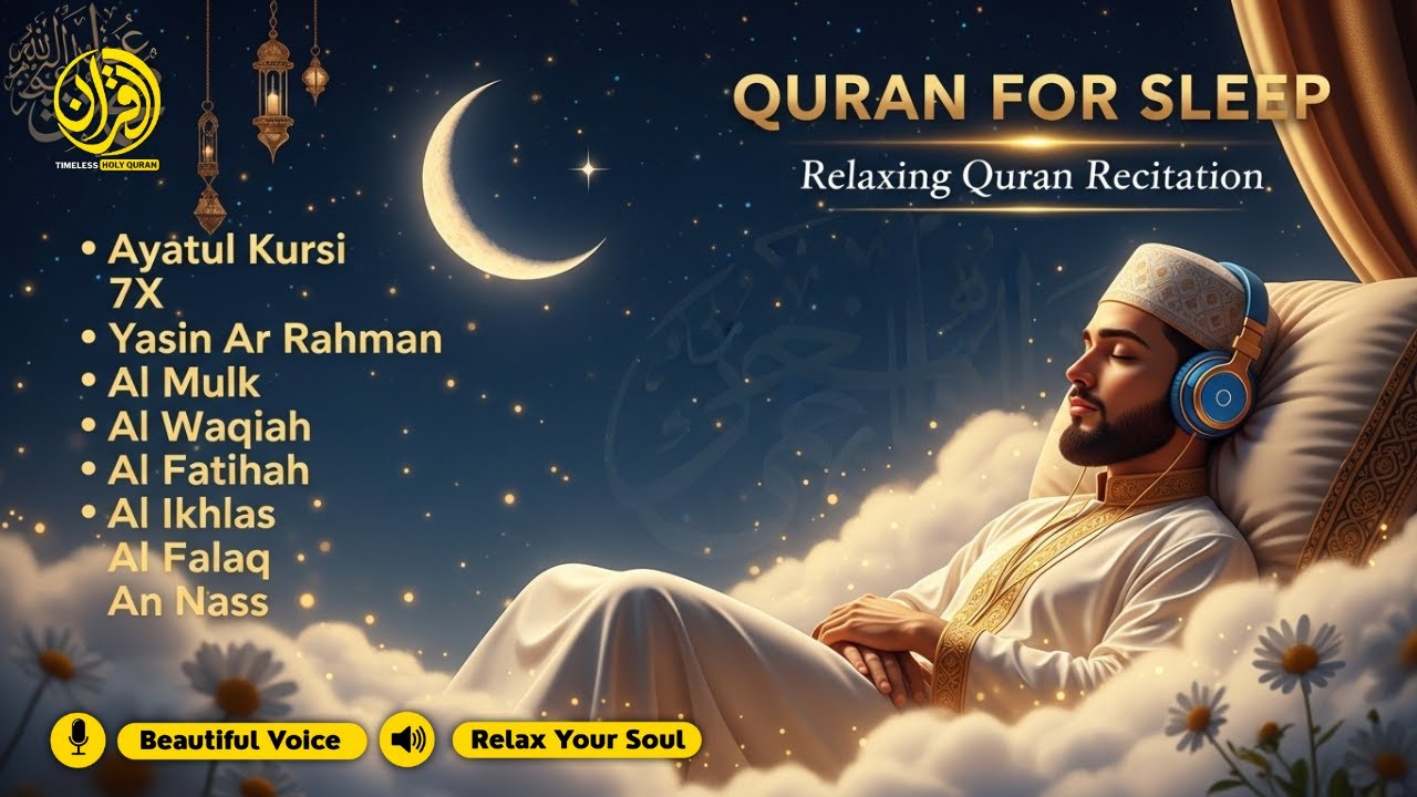 Most Beautiful Quran Recitation For Deep Sleep | Ayat Al-kursi, Yasin, Ar-rahman, Al-Waqiah, Al-Mulk