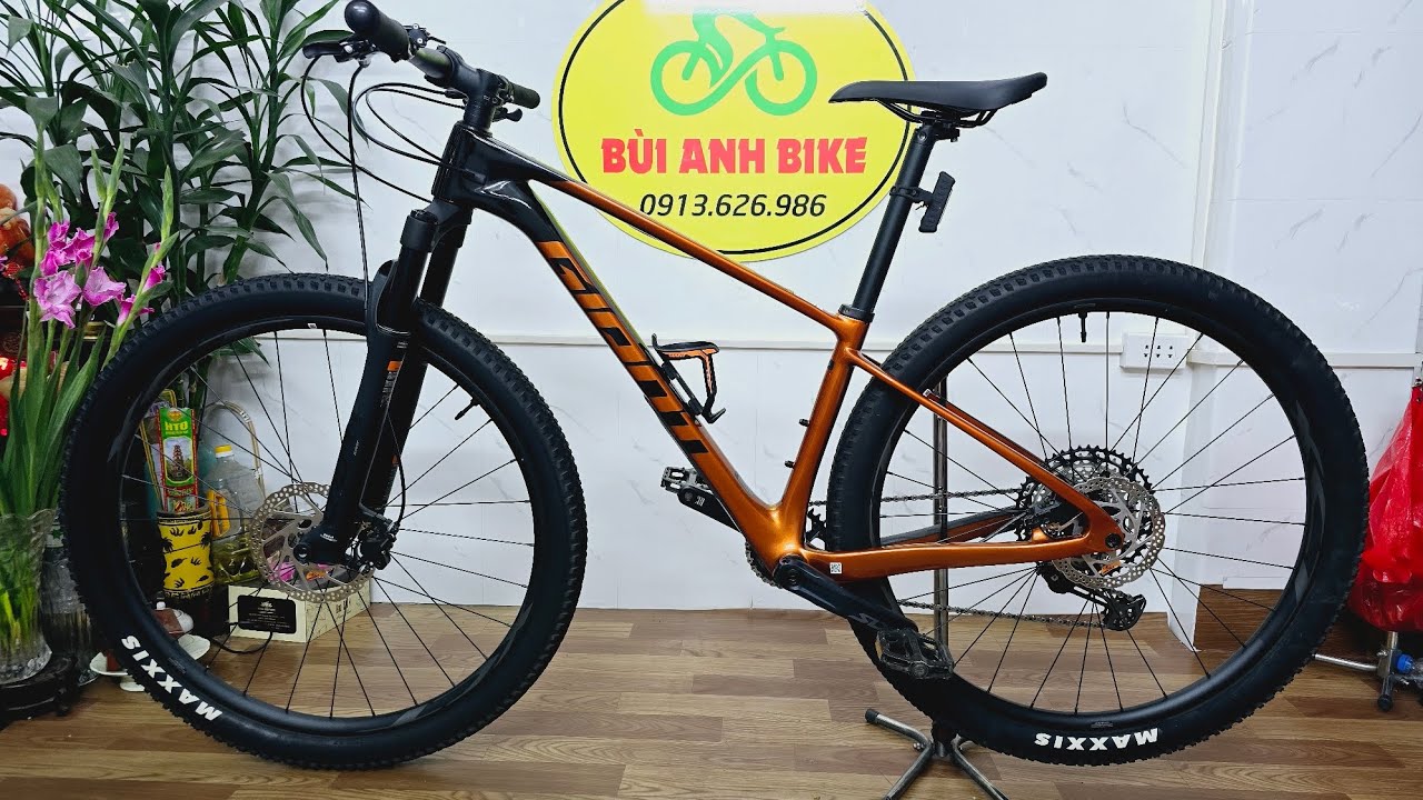 ( ĐÃ BÁN )GIANT XTC ADV 2 khung CARBON thụt hơi gr SLX 7100 1x12 CỐI NỔ sz S bánh 29 ĐT:0913626986