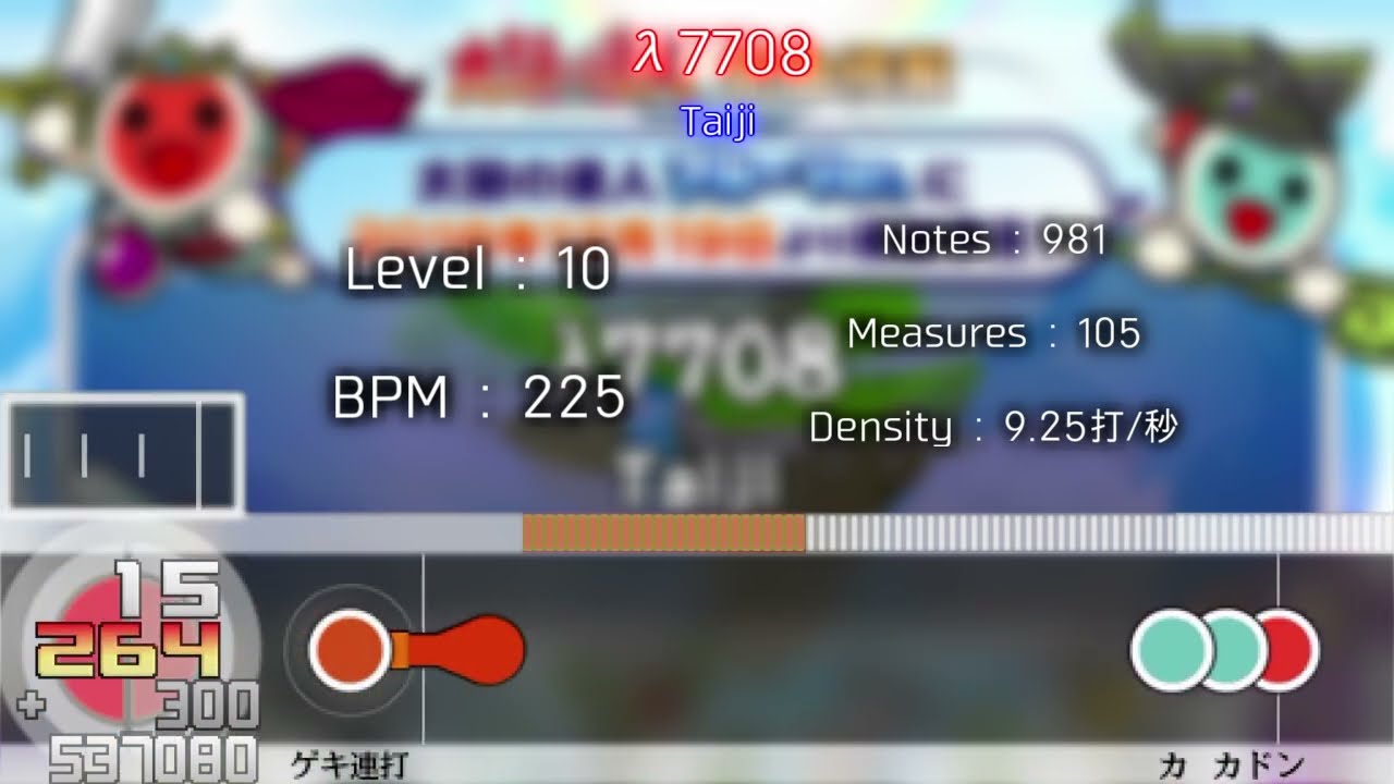 【創作譜面】λ7708【太鼓さん次郎】[Taiji]