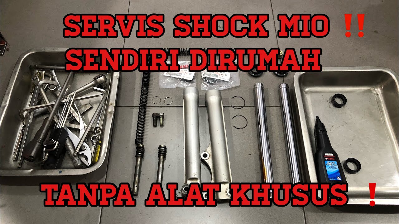 Mengatasi shock jedug rembes dan keras ! Servis shock depan mio sporty tanpa spesial tools‼️