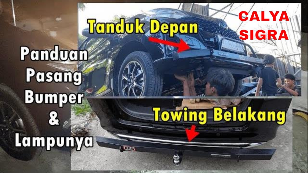 Cara Pasang Bumper Tanduk Depan dan Towing Belakang Mobil Calya Sigra