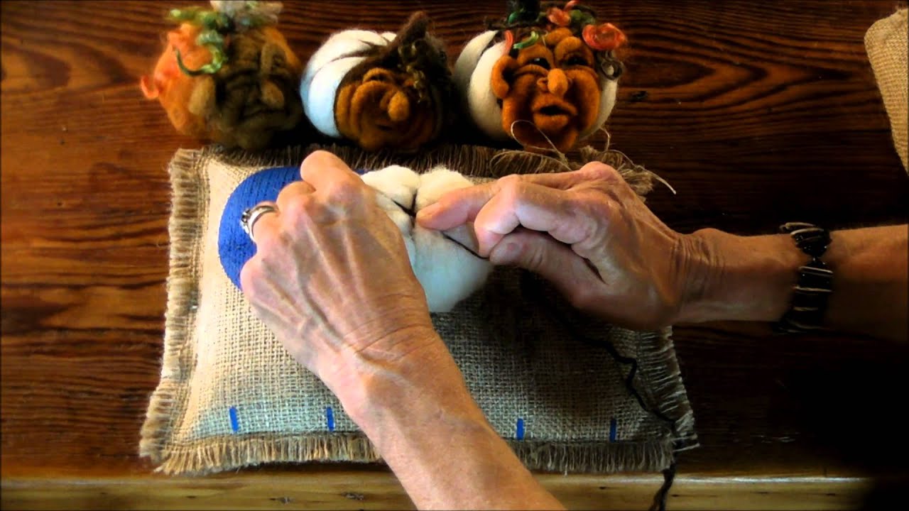 Needle Felted Pumpkin Tutorial 1: The Body by Sarafina Fiber Art