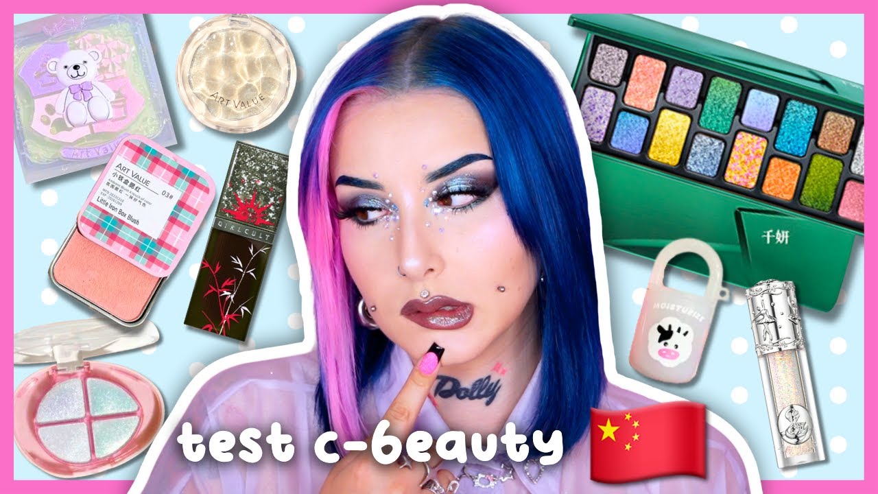 blush vert, gloss scarabée et fards multichromes: TEST 100% C-BEAUTY (cheeryep, girlcult, art value)