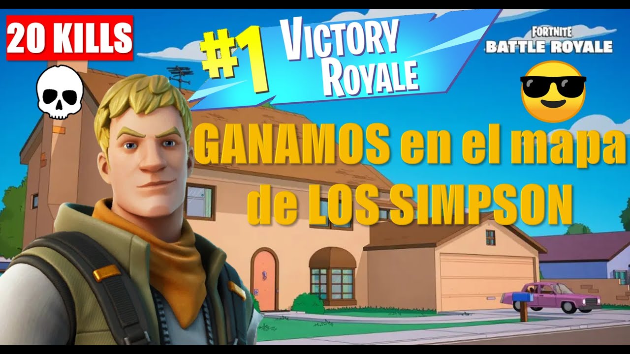 WIN ÉPICA EN EL MAPA SIMPSON | FORTNITE BR CUARTETOS