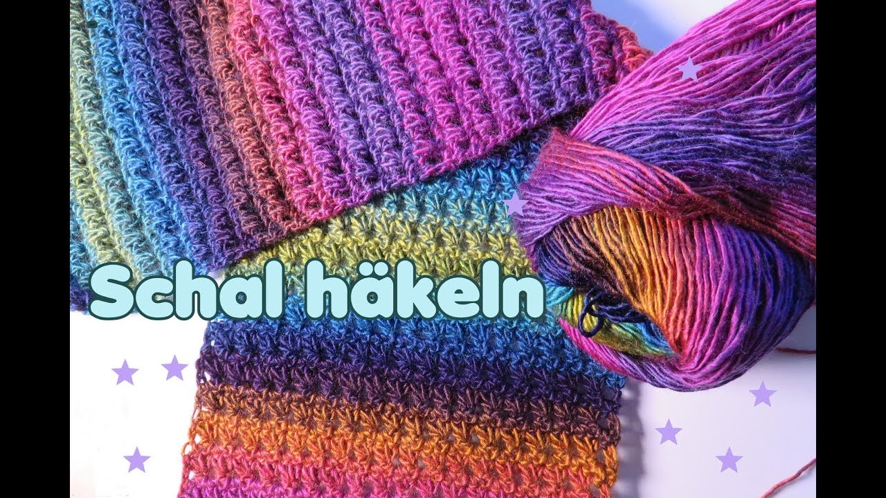 Einfachen Schal häkeln mit Dreiecksmuster