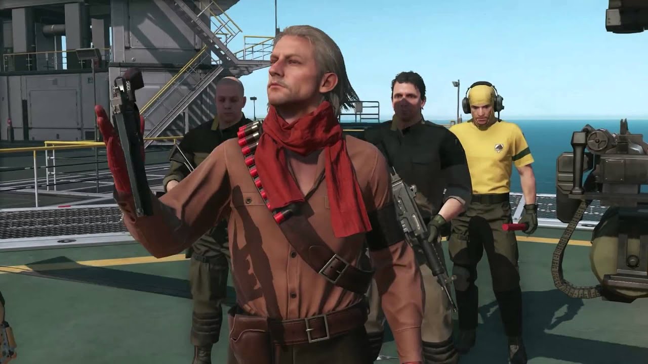 MGSV: The Phantom Pain Quiet Shoots Ocelot's Revolver between a Helicopter's Rotor