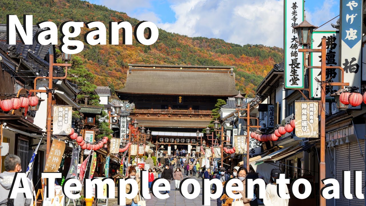 【Nagano】Walking at Zenkoji Temple（Autumn Leaves, Temple, Street food etc）