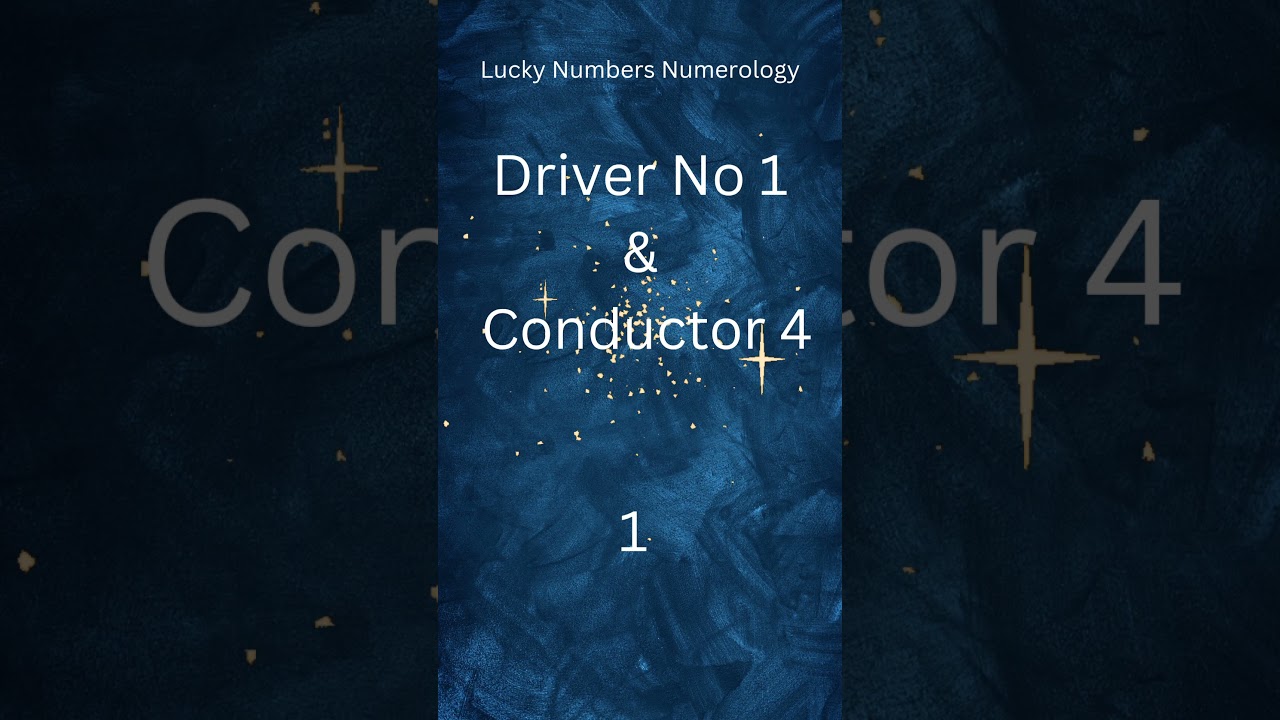 Numerology lucky number for driver 1| Conductor 4#numerology#astrology#youtubeshorts