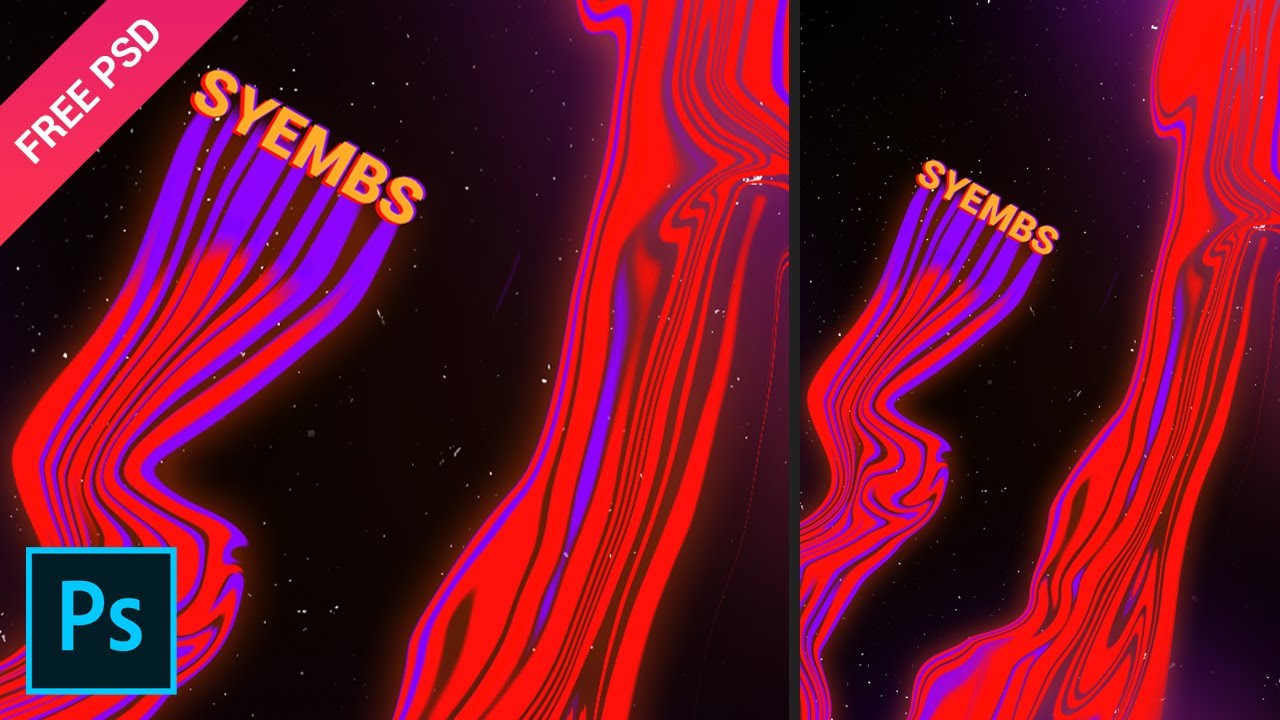 Poster Typography Simple Melting Text Effect - Tutorial Photoshop 2020