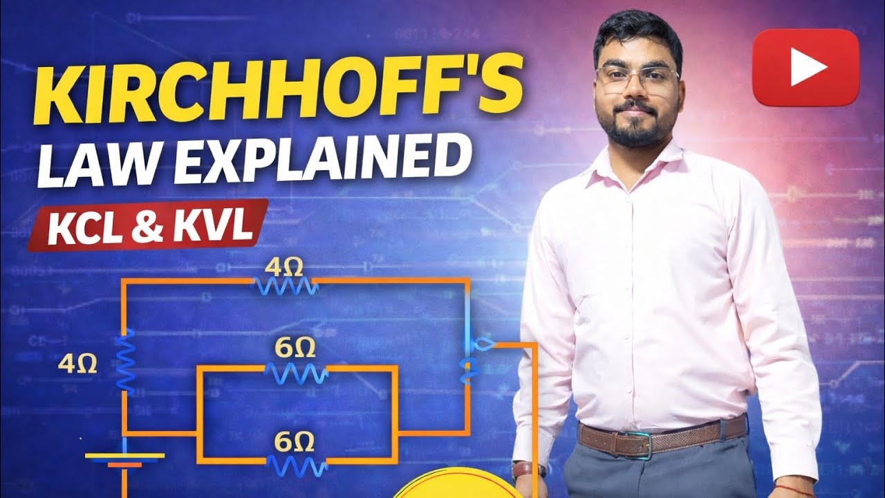 Krichoffs law Kcl & Kvl with problem solving class #electrician #electrical 