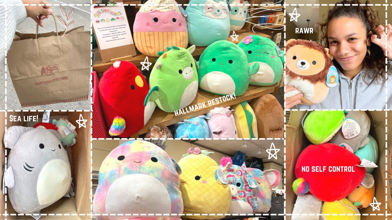 squishmallow hunting vlog - hallmark and cracker barrel have the goods!