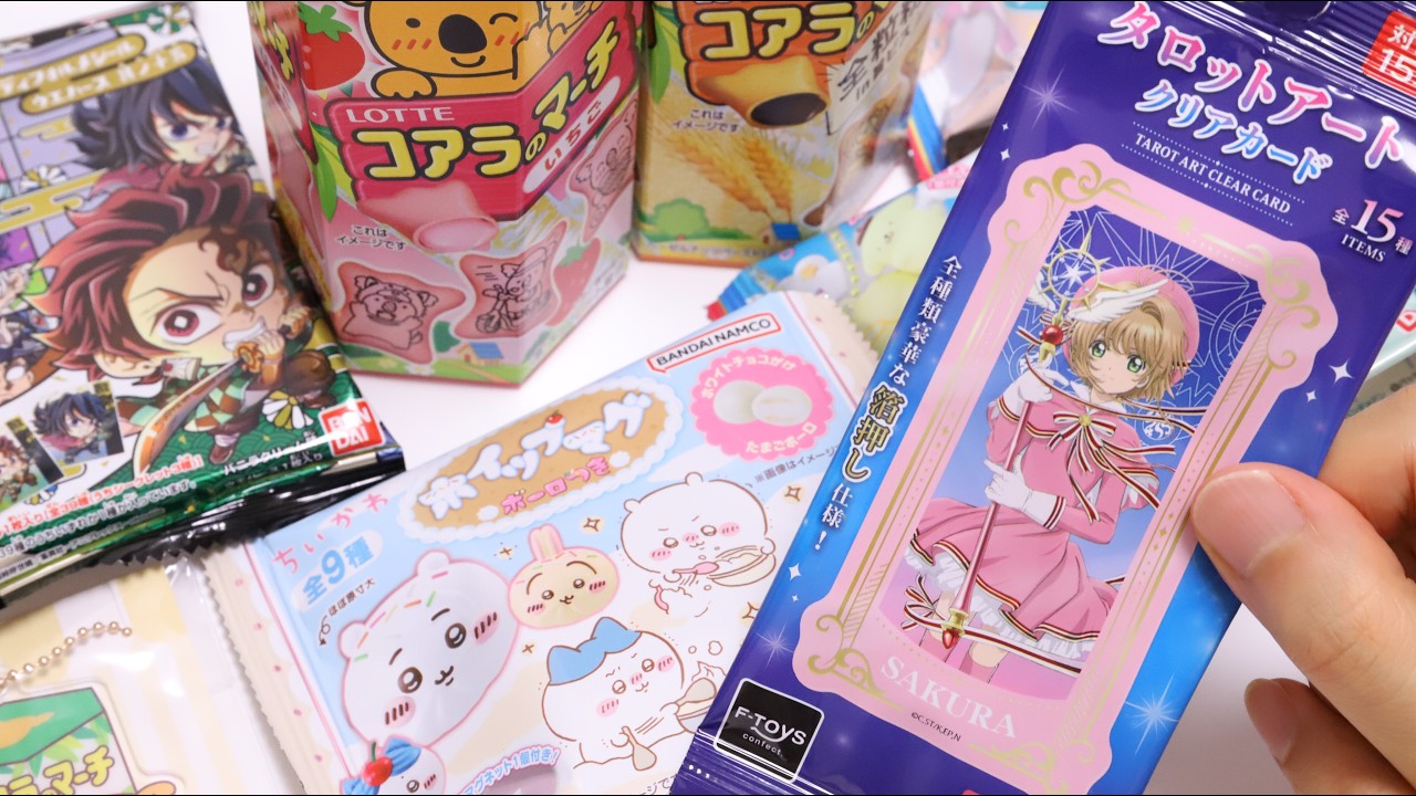 [NEW Candy Toys] Chiikawa, Demon Slayer, Sakura & Sanrio Unboxing + Hello Kitty Keychain! 🎀