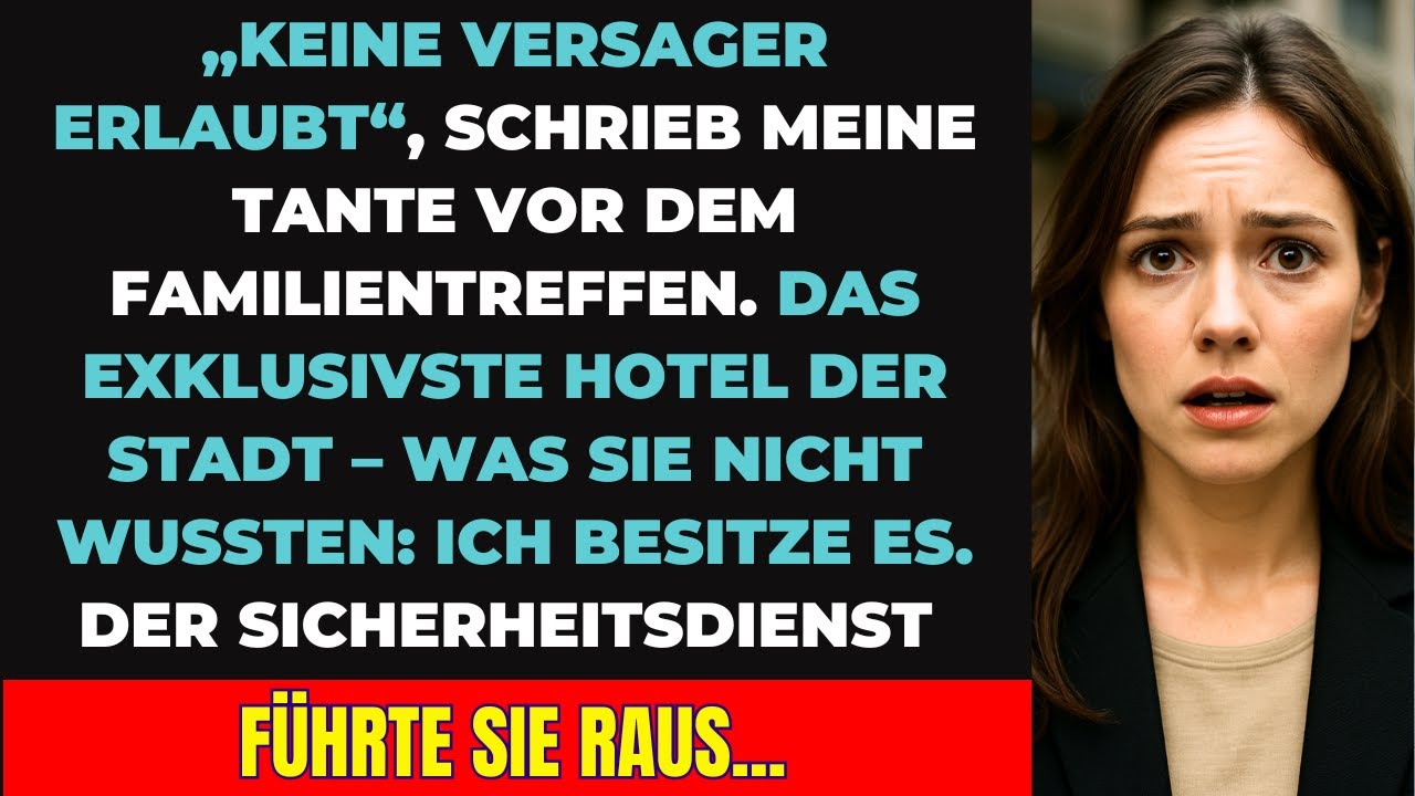 Meine Familie verbannte mich vom Treffen – dann sahen sie meinen Namen am Hotelgebäude