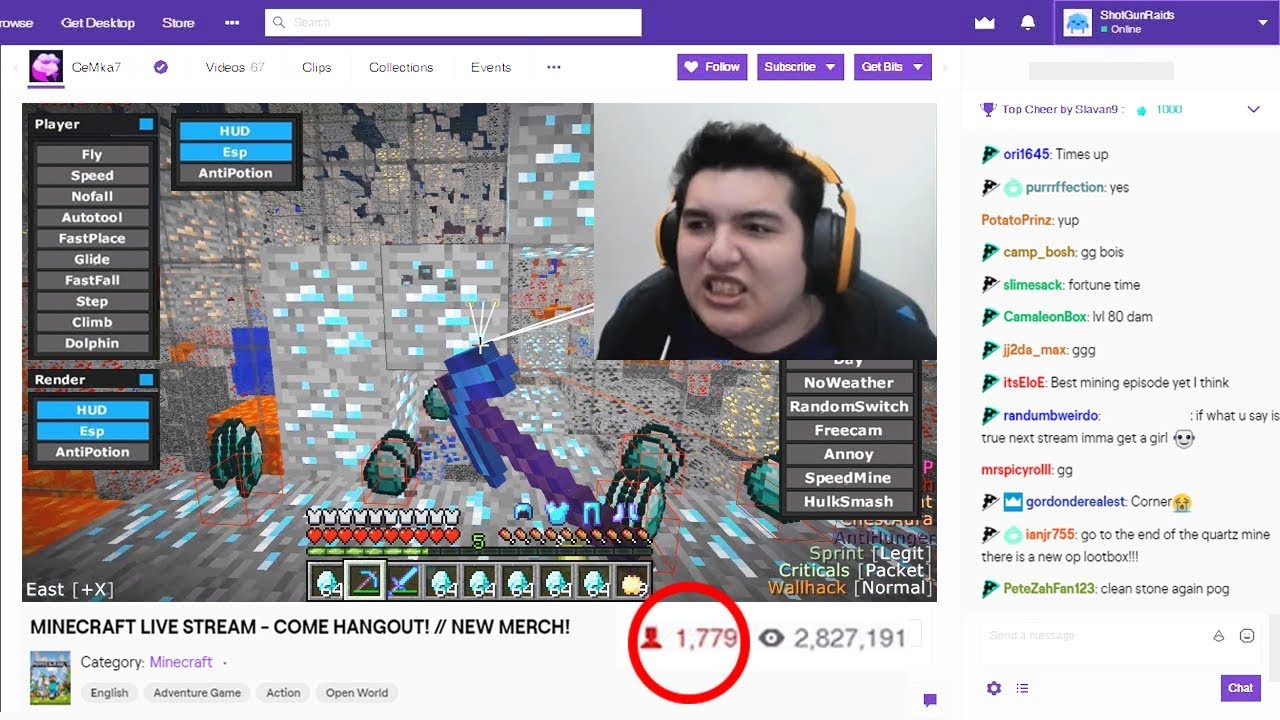 I caught this Twitch streamer HACKING AGAIN on my Minecraft server LIVE..