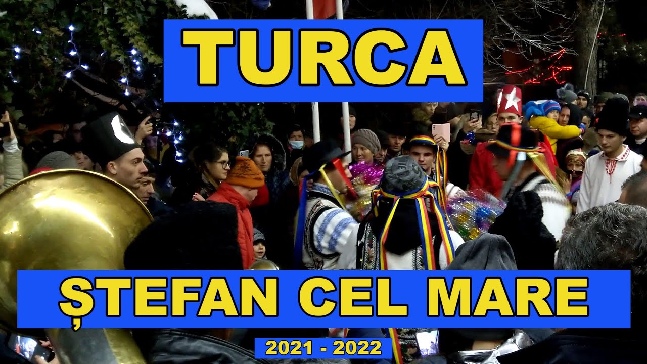 TURCA din Stefan cel Mare Vaslui - Datini si obiceiuri de iarna si An Nou 31 decembrie 2021 video 4K